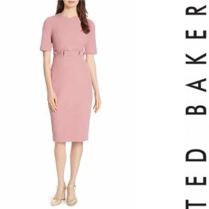🎀NWT TED BAKER MAGGIDD PENCIL DRESS IN CORAL 💖💕
